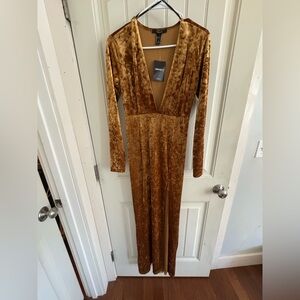 Forever 21 Gold Velvet Women's Dress
